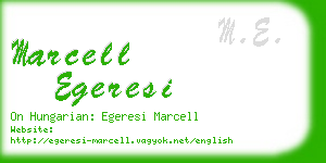 marcell egeresi business card